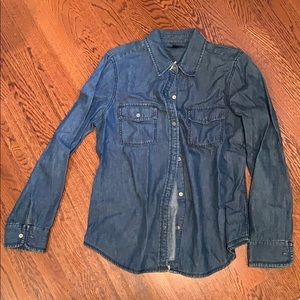 Denim button down
